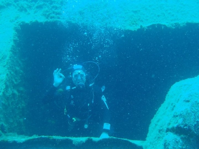  在兰萨罗特岛潜水 